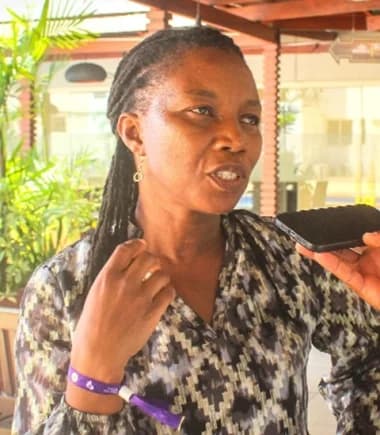 Theodora Williams-Anti, Executive Director, FOSDA, speaking at the stakeholders meeting. Picture: ERNEST KODZI