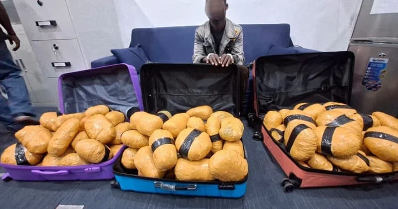 Roger Borbobli arrested with 91 parcels of suspected Indian hemp at Circle