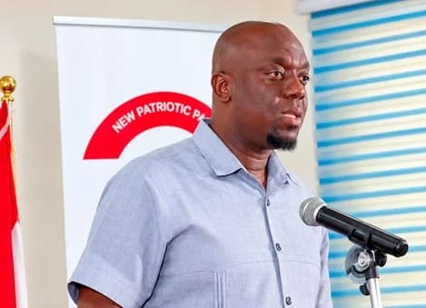 Justin Kodua Frimpong — NPP General Secretary, speaking at the press briefing